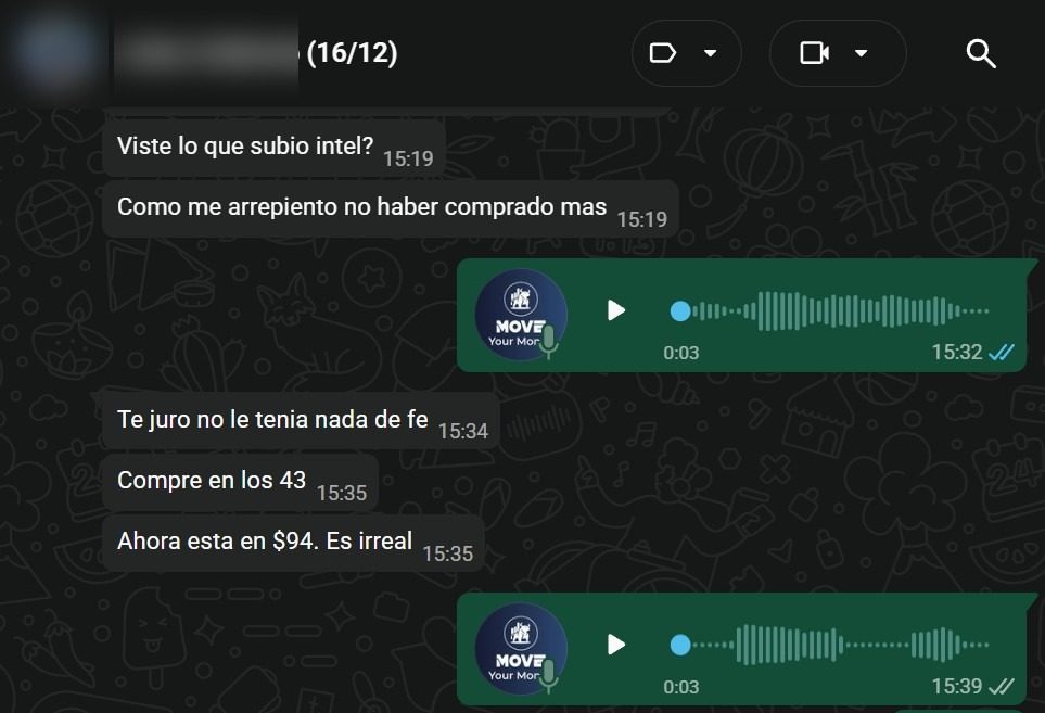 Cliente comprando Intel en 43