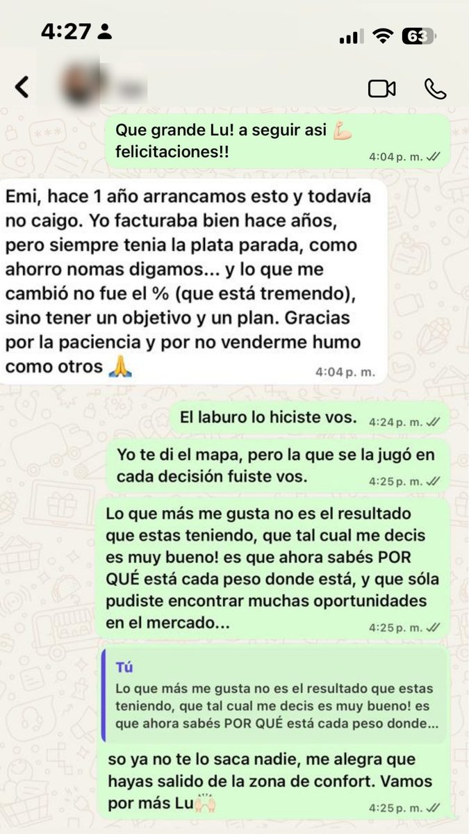 Cliente: ahora sabés POR QUÉ está cada peso donde está